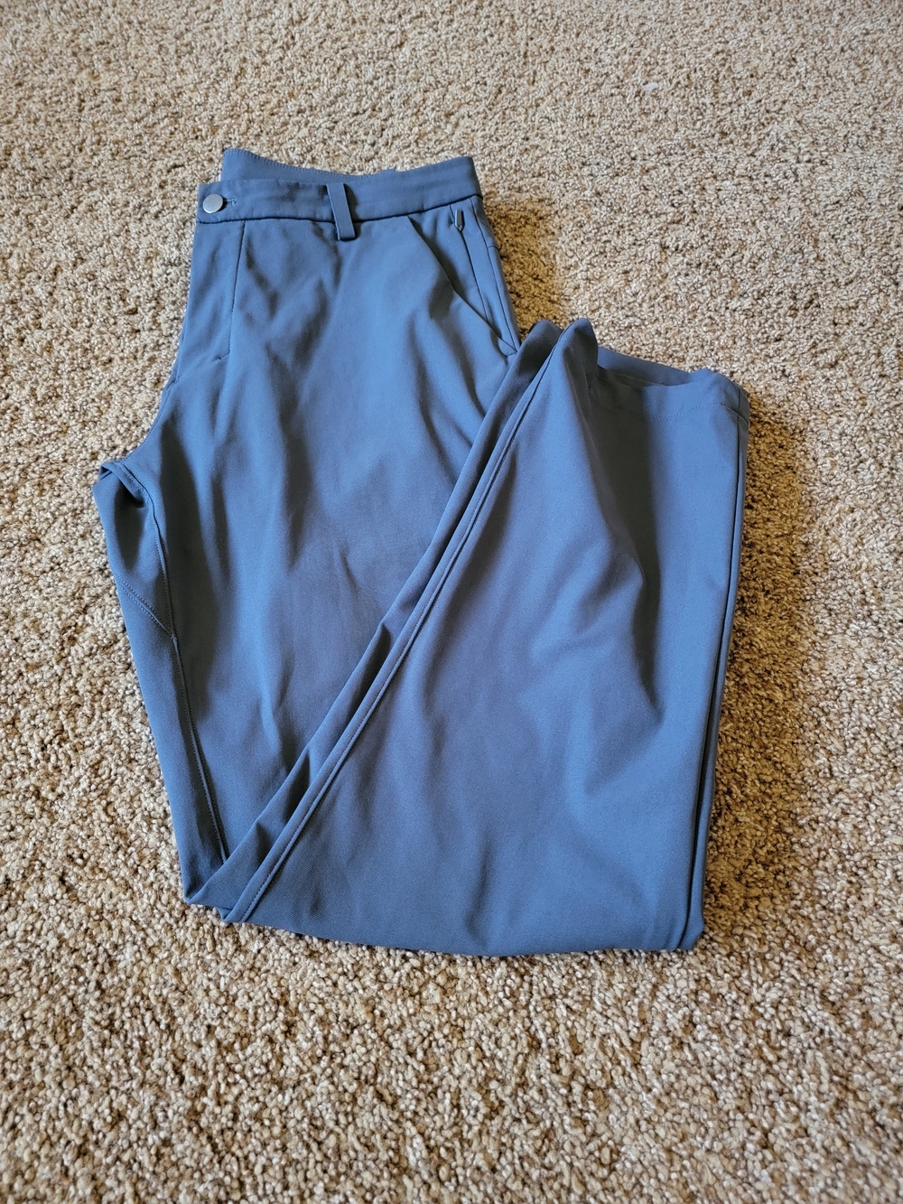 lululemon ABC Classic-Fit Trouser Men 33W Blue Stretch Flat Front